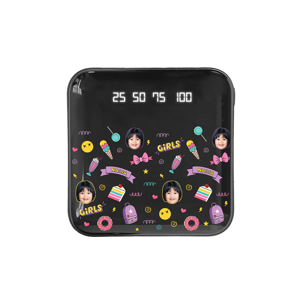 Mini Mighty Powerbank 12,000 mAh - Face Grid Comic