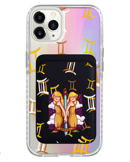 iPhone Magnetic Wallet Holo Case - Gemini