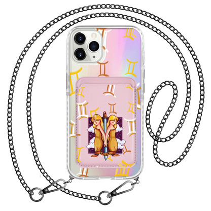 iPhone Magnetic Wallet Holo Case - Gemini