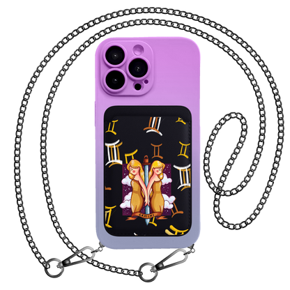 iPhone Magnetic Wallet Silicone Case - Gemini