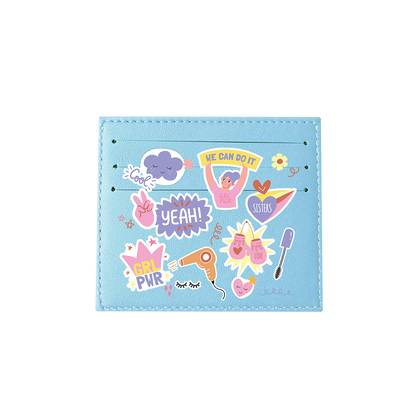 6 Slots Card Holder - Girl Power Sticker Pack