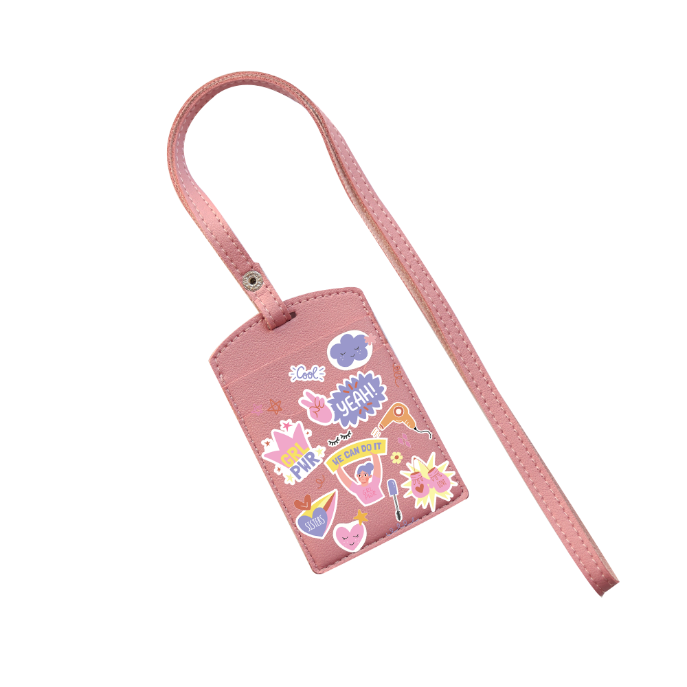 Vegan Leather Lanyard - Girl Power Sticker Pack