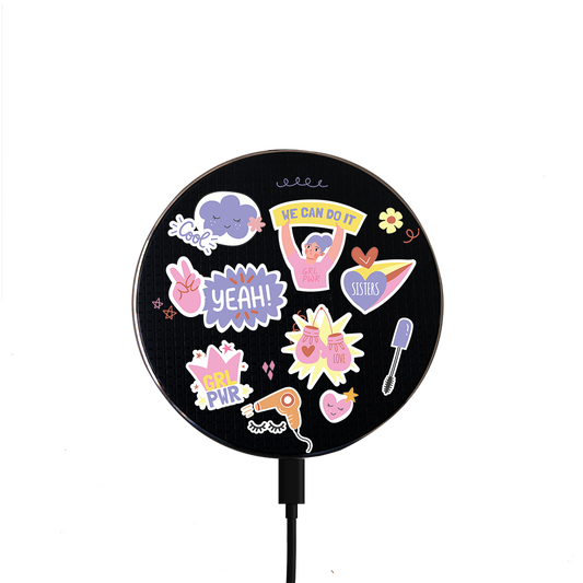 Universal Wireless Charger - Girl Power Sticker Pack