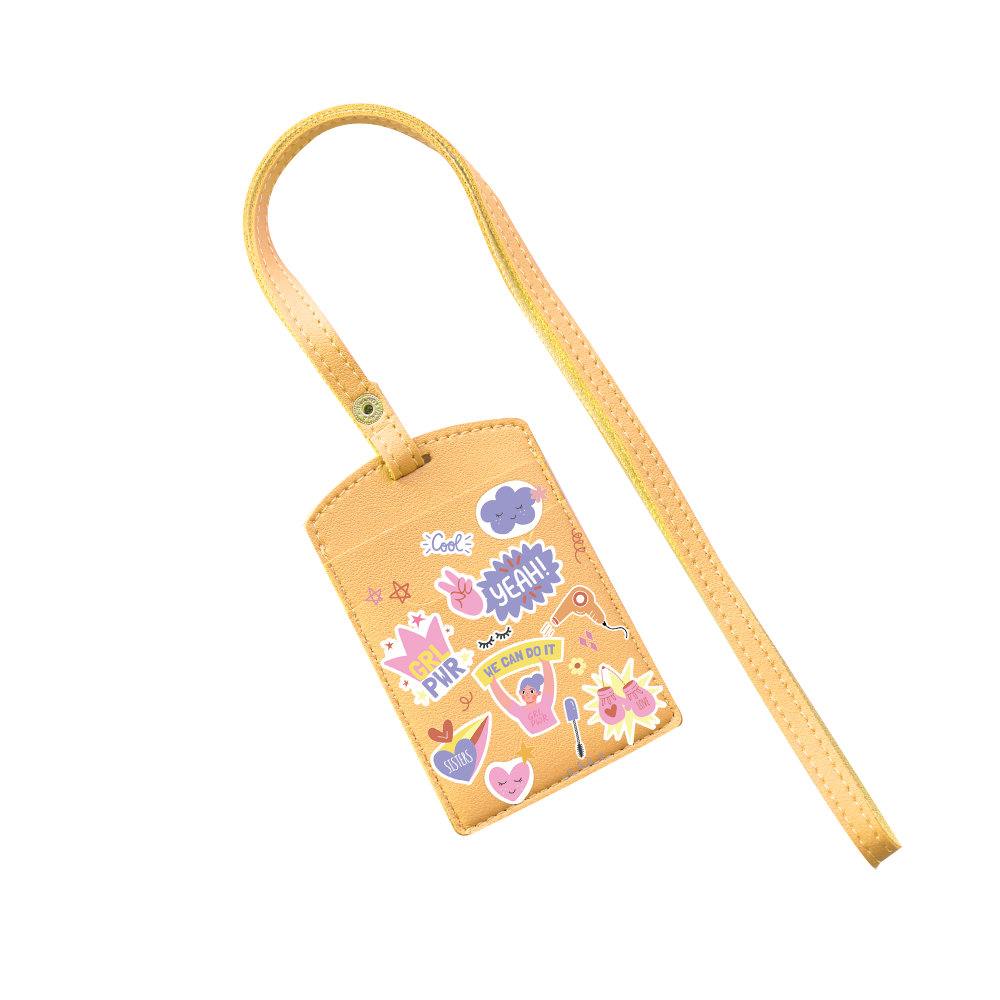 Vegan Leather Lanyard - Girl Power Sticker Pack