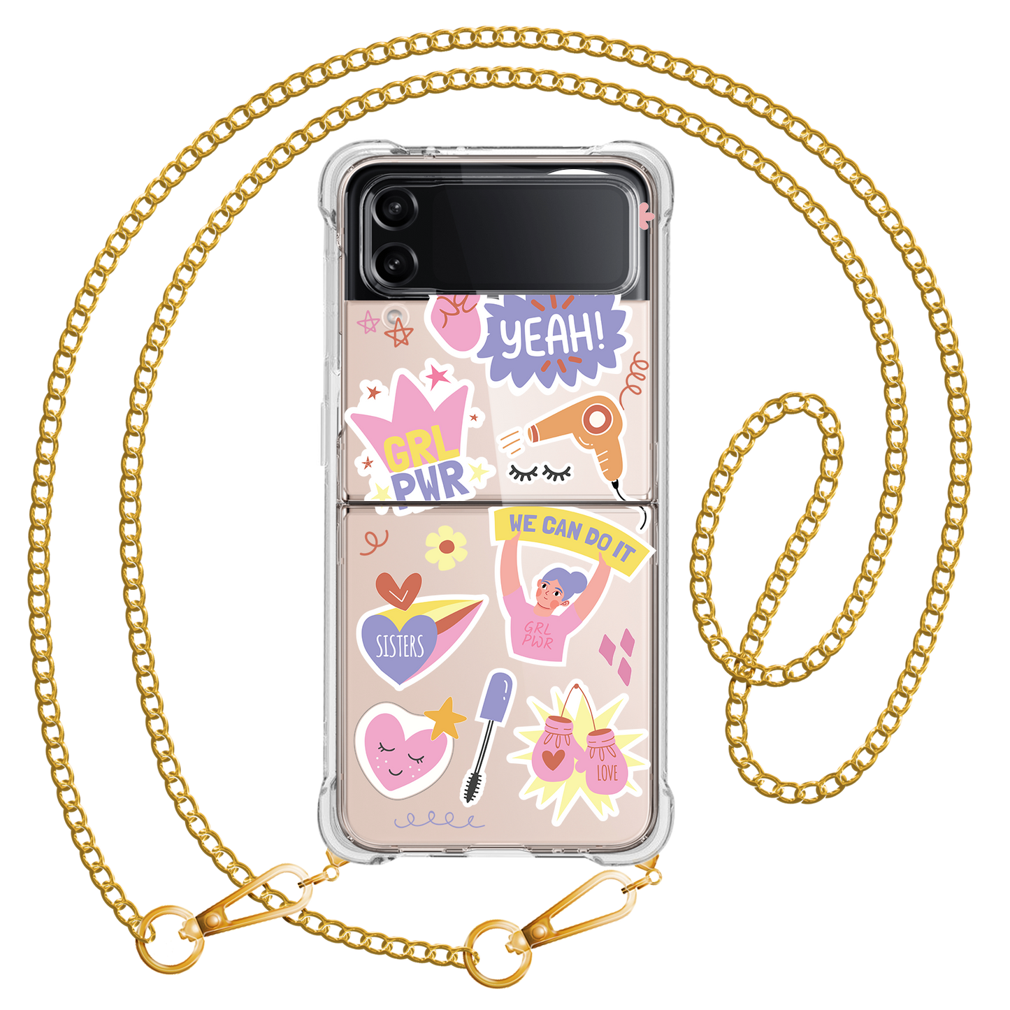 Android Flip / Fold Case - Girl Power Sticker Pack