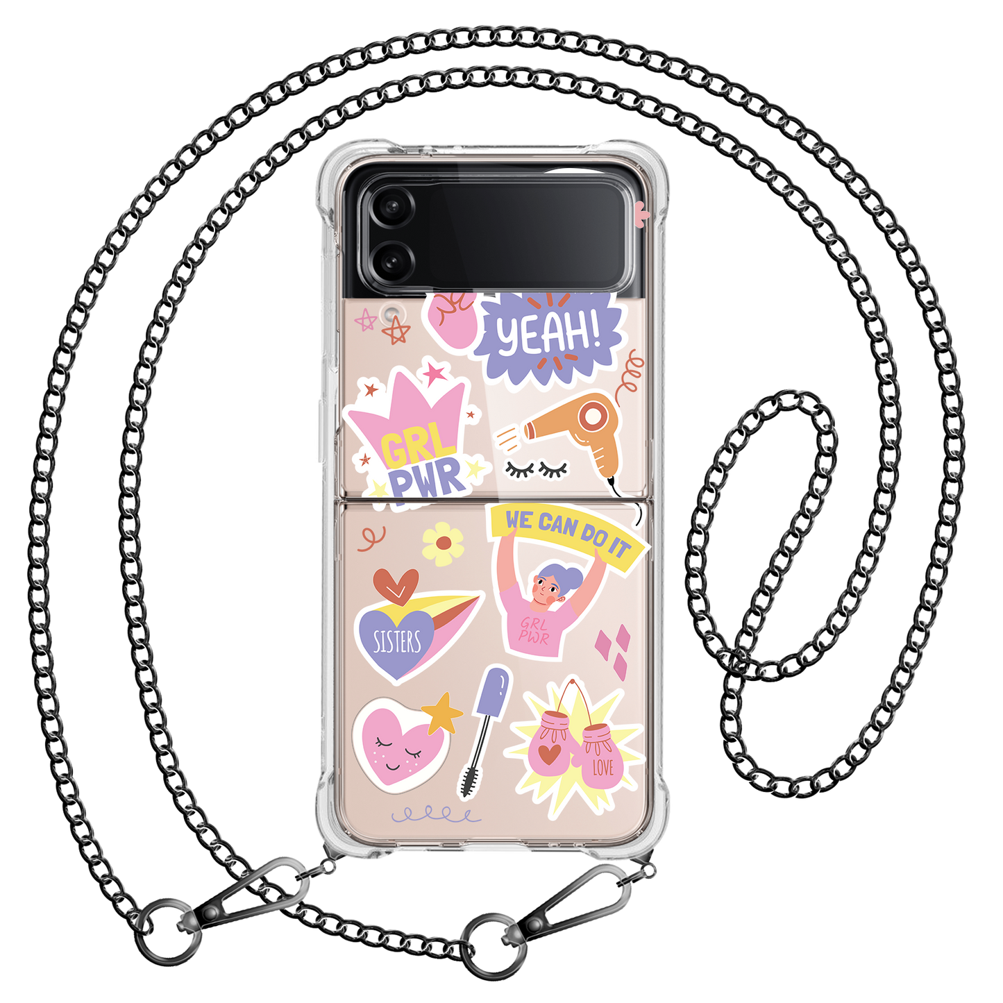 Android Flip / Fold Case - Girl Power Sticker Pack