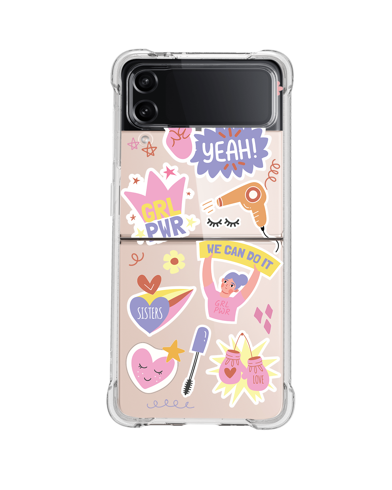 Android Flip / Fold Case - Girl Power Sticker Pack