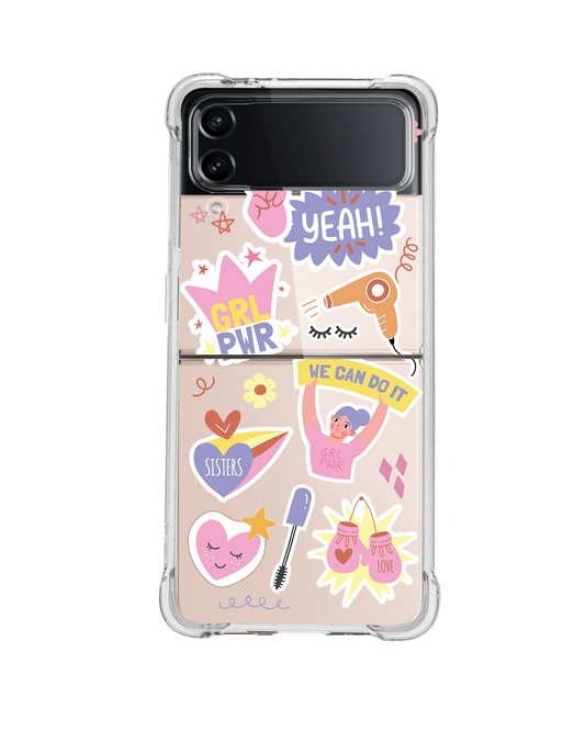 Android Flip / Fold Case - Girl Power Sticker Pack