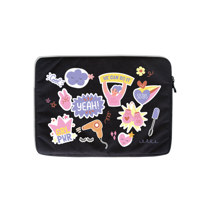 Universal Laptop Pouch - Girl Power Sticker Pack