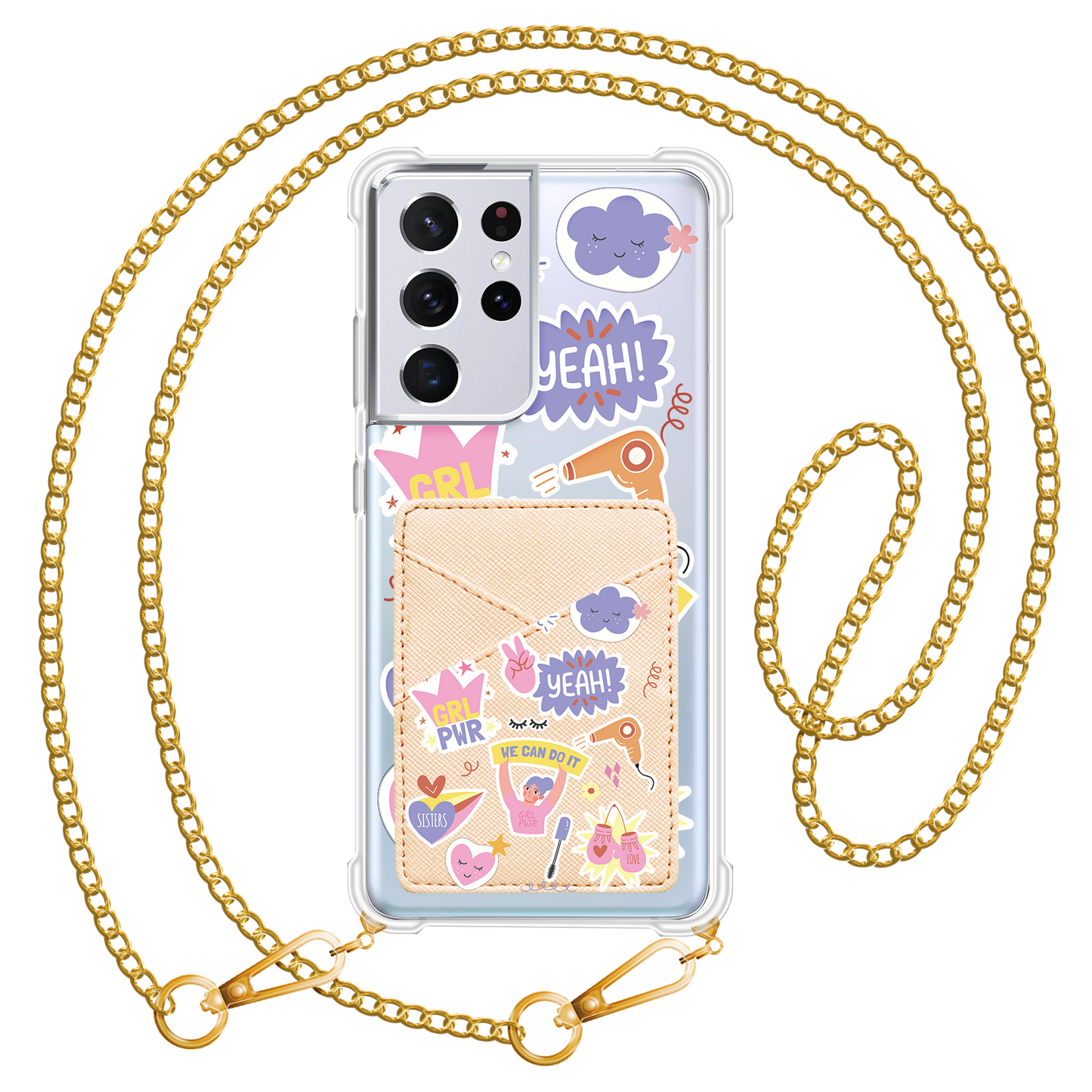 Android Phone Wallet Case - Girl Power Sticker Pack