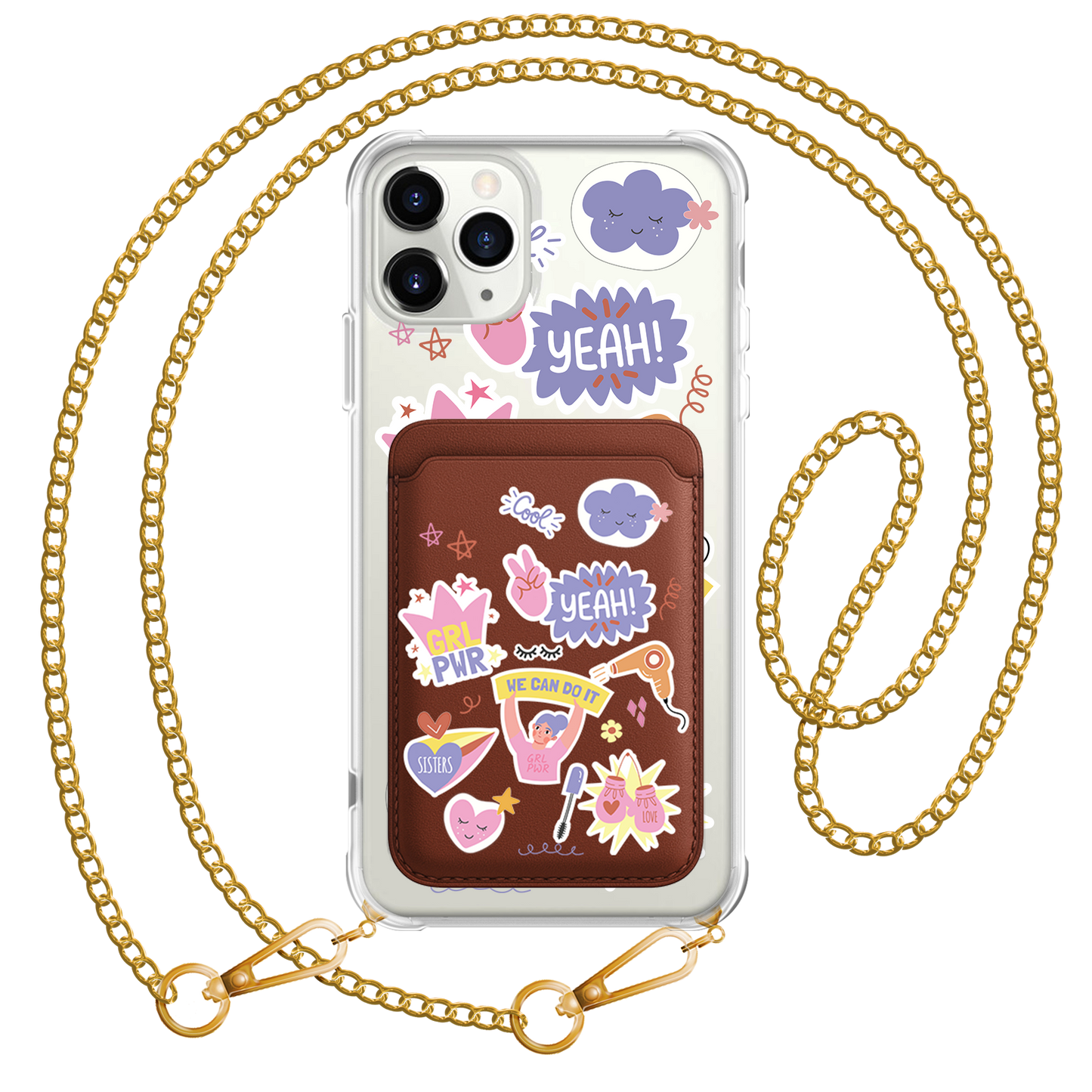 iPhone Magnetic Wallet Case - Girl Power Sticker Pack