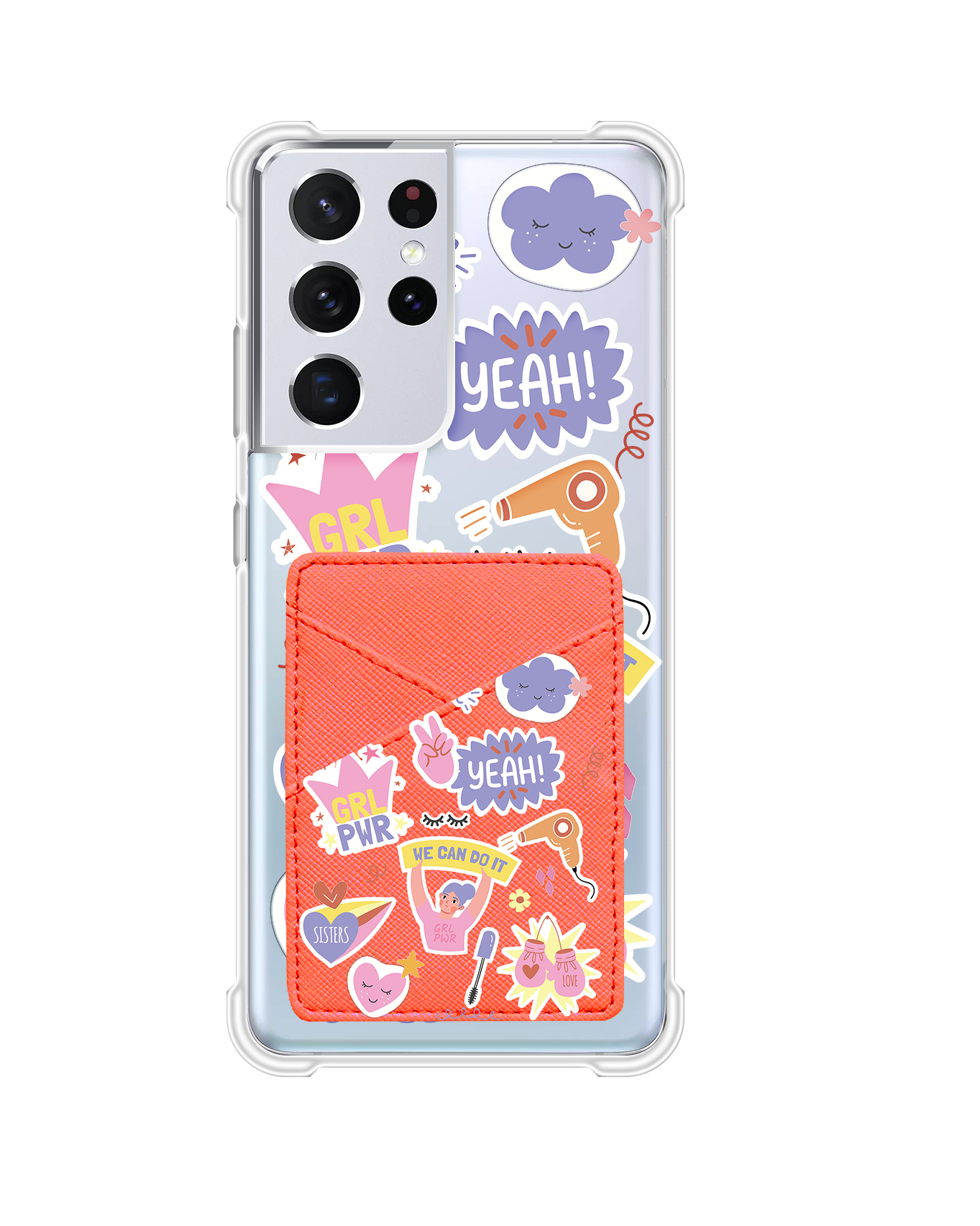 Android Phone Wallet Case - Girl Power Sticker Pack