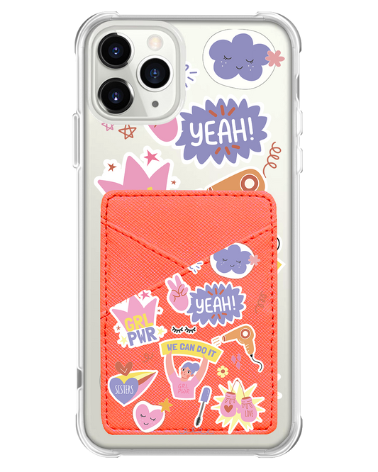 iPhone Phone Wallet Case - Girl Power Sticker Pack