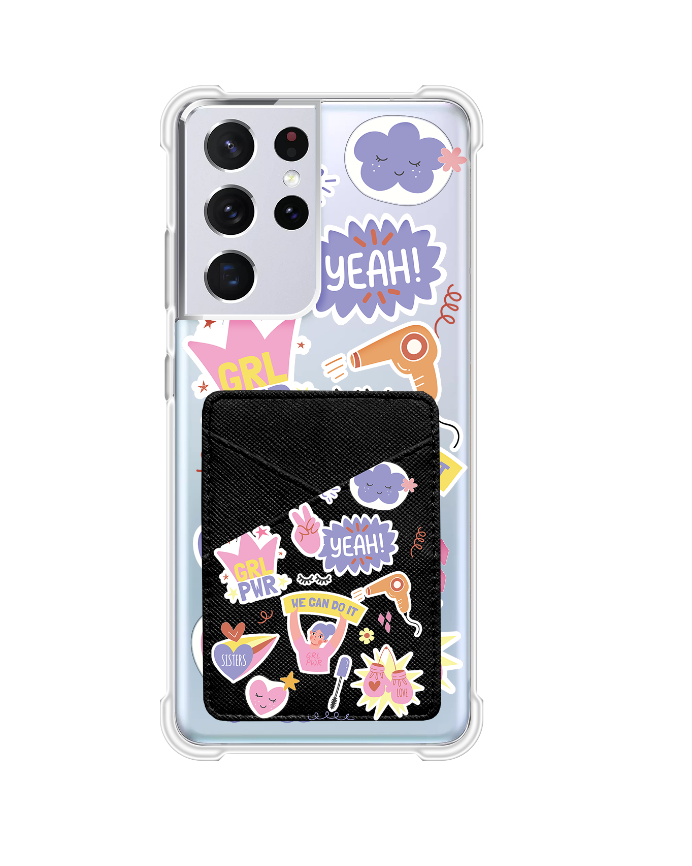 Android Phone Wallet Case - Girl Power Sticker Pack