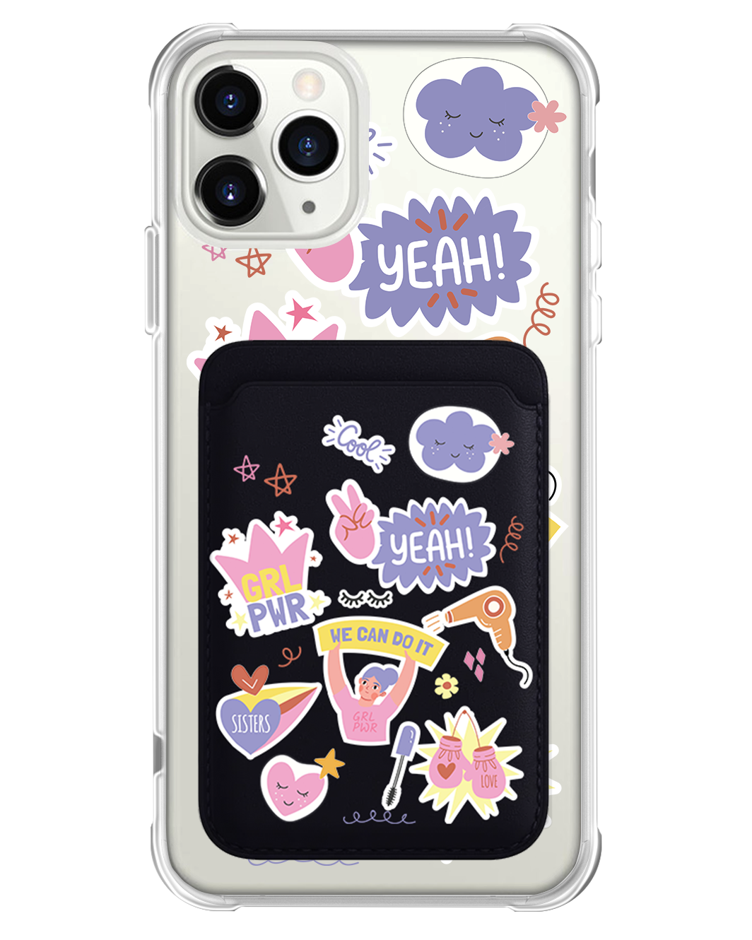 iPhone Magnetic Wallet Case - Girl Power Sticker Pack