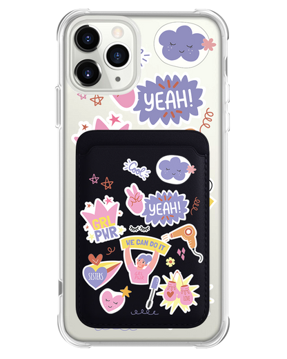 iPhone Magnetic Wallet Case - Girl Power Sticker Pack