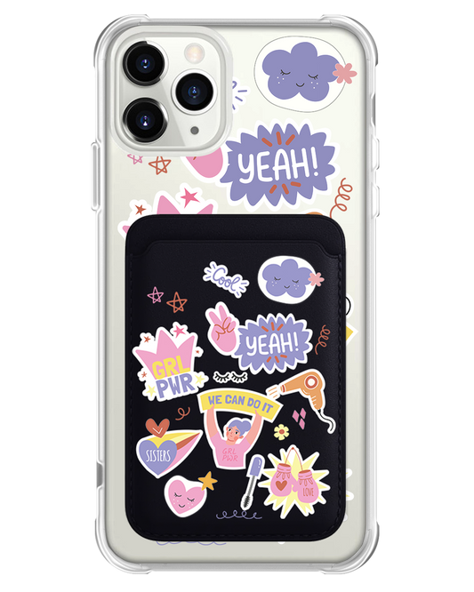 iPhone Magnetic Wallet Case - Girl Power Sticker Pack