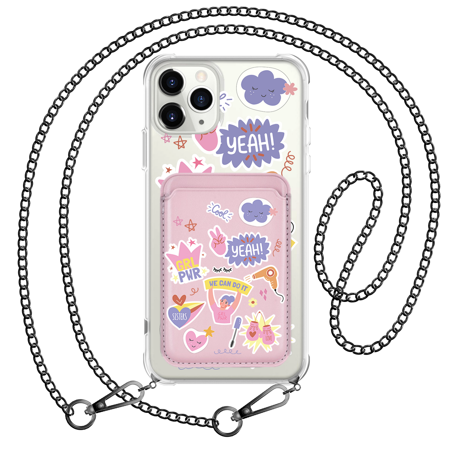 iPhone Magnetic Wallet Case - Girl Power Sticker Pack