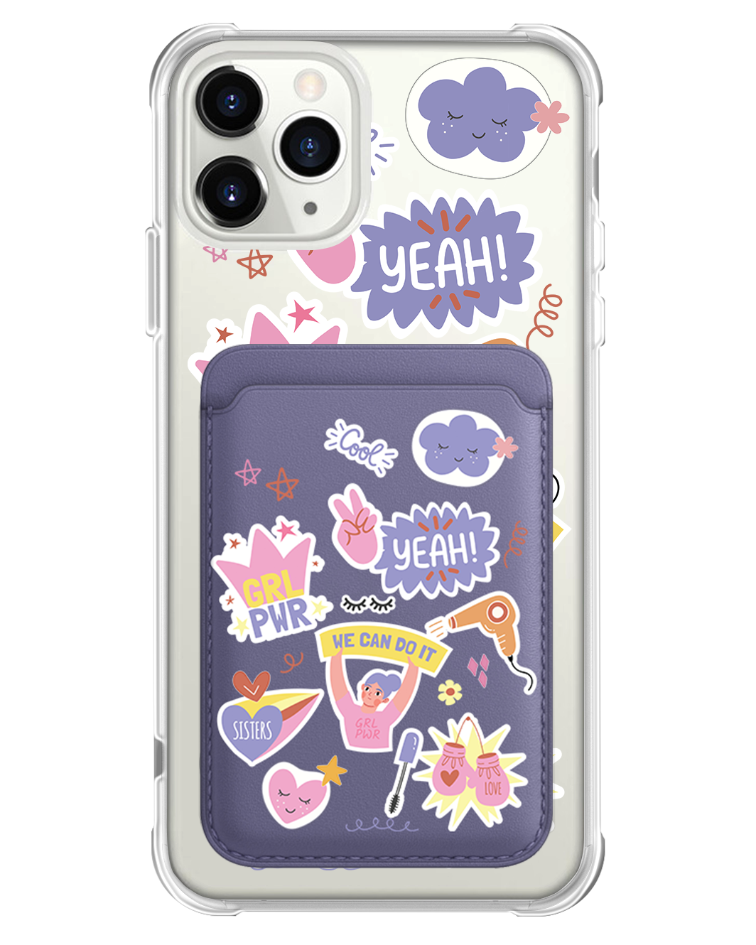 iPhone Magnetic Wallet Case - Girl Power Sticker Pack