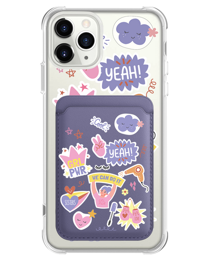 iPhone Magnetic Wallet Case - Girl Power Sticker Pack