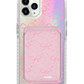 iPhone Magnetic Wallet Holo Case - Coquette Glittery Bow