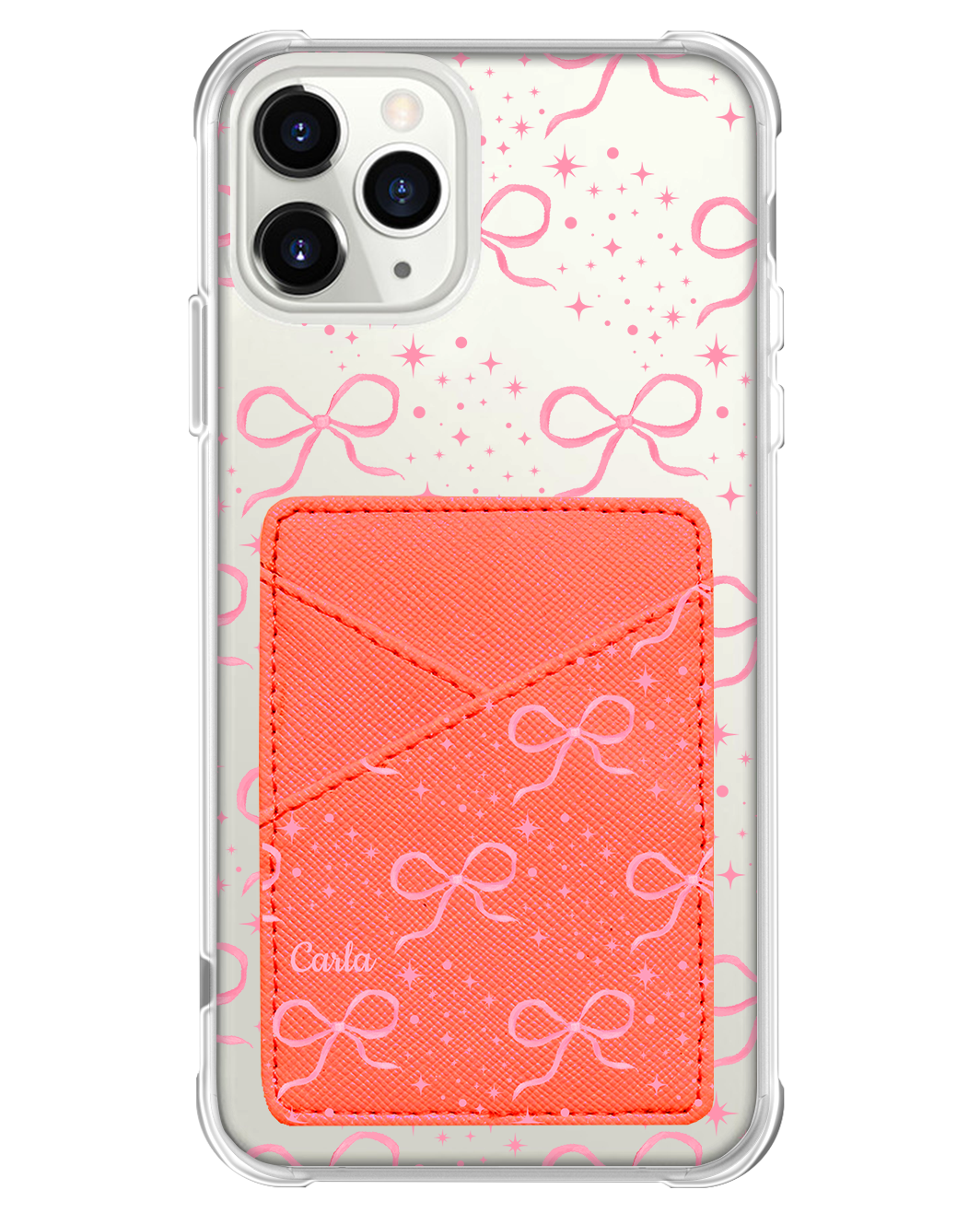 iPhone Phone Wallet Case - Coquette Glittery Bow