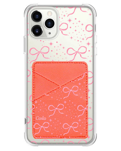 iPhone Phone Wallet Case - Coquette Glittery Bow