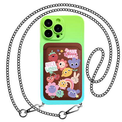 iPhone Magnetic Wallet Silicone Case - Garden Party