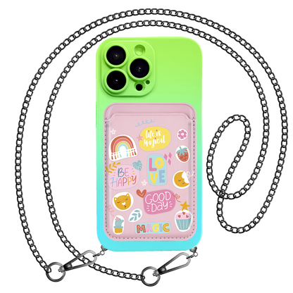 iPhone Magnetic Wallet Silicone Case - Good Day 1.0