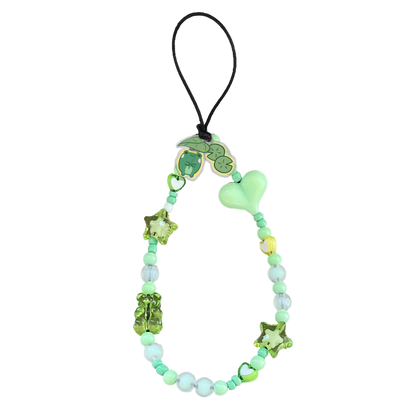 Beaded Strap with Acrylic Charm - Happy Rain