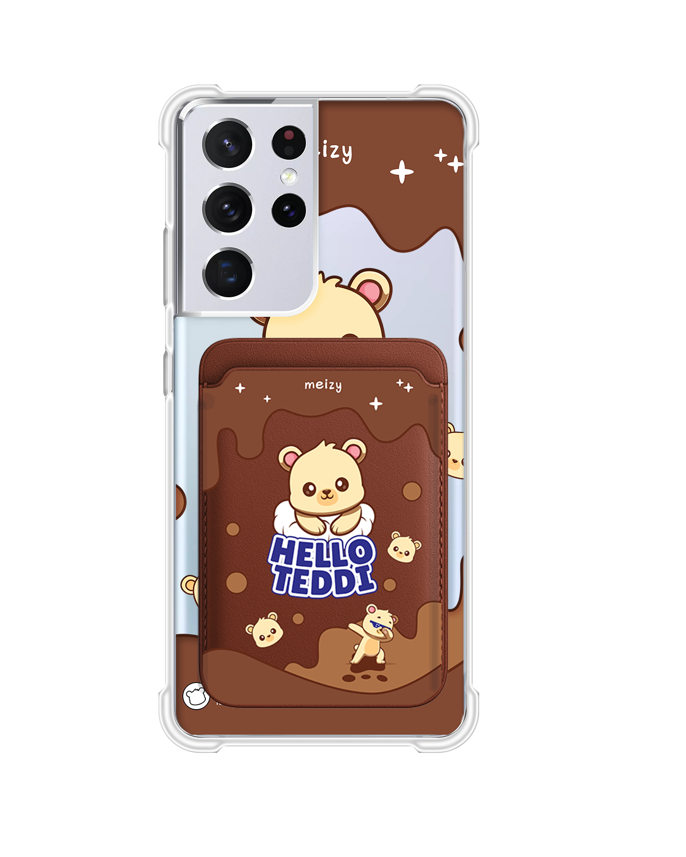 Android Magnetic Wallet Case - Hello Teddy 1.0