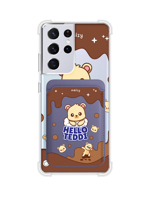 Android Magnetic Wallet Case - Hello Teddy 1.0