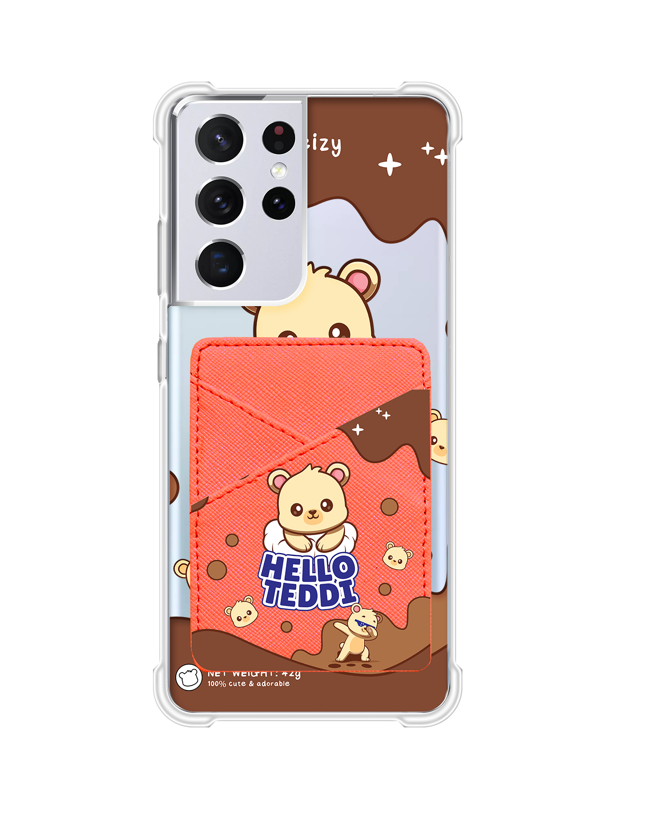 Android Phone Wallet Case - Hello Teddy 1.0