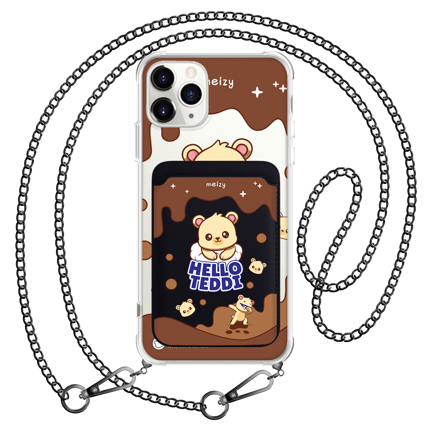 iPhone Magnetic Wallet Case - Hello Teddy 1.0