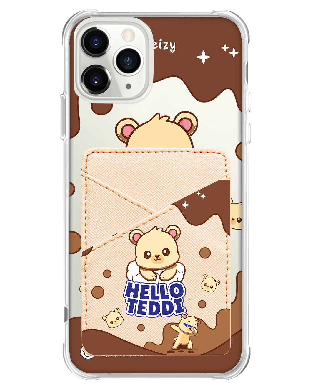 iPhone Phone Wallet Case - Hello Teddy 1.0