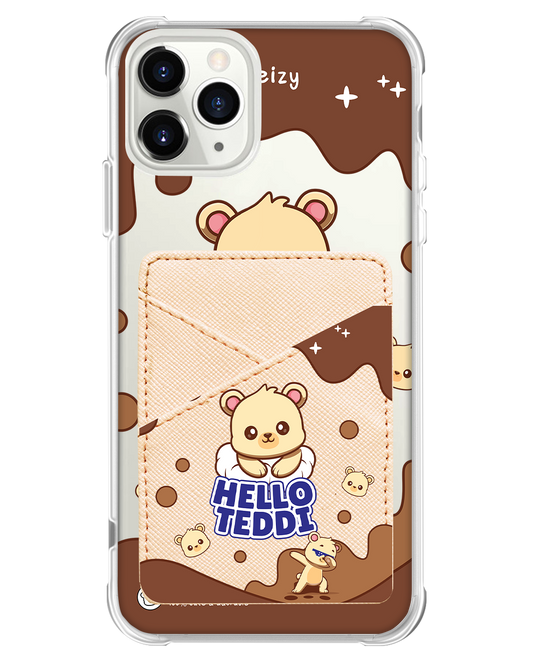 iPhone Phone Wallet Case - Hello Teddy 1.0
