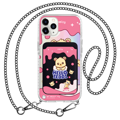 iPhone Magnetic Wallet Holo Case - Hello Teddy 2.0