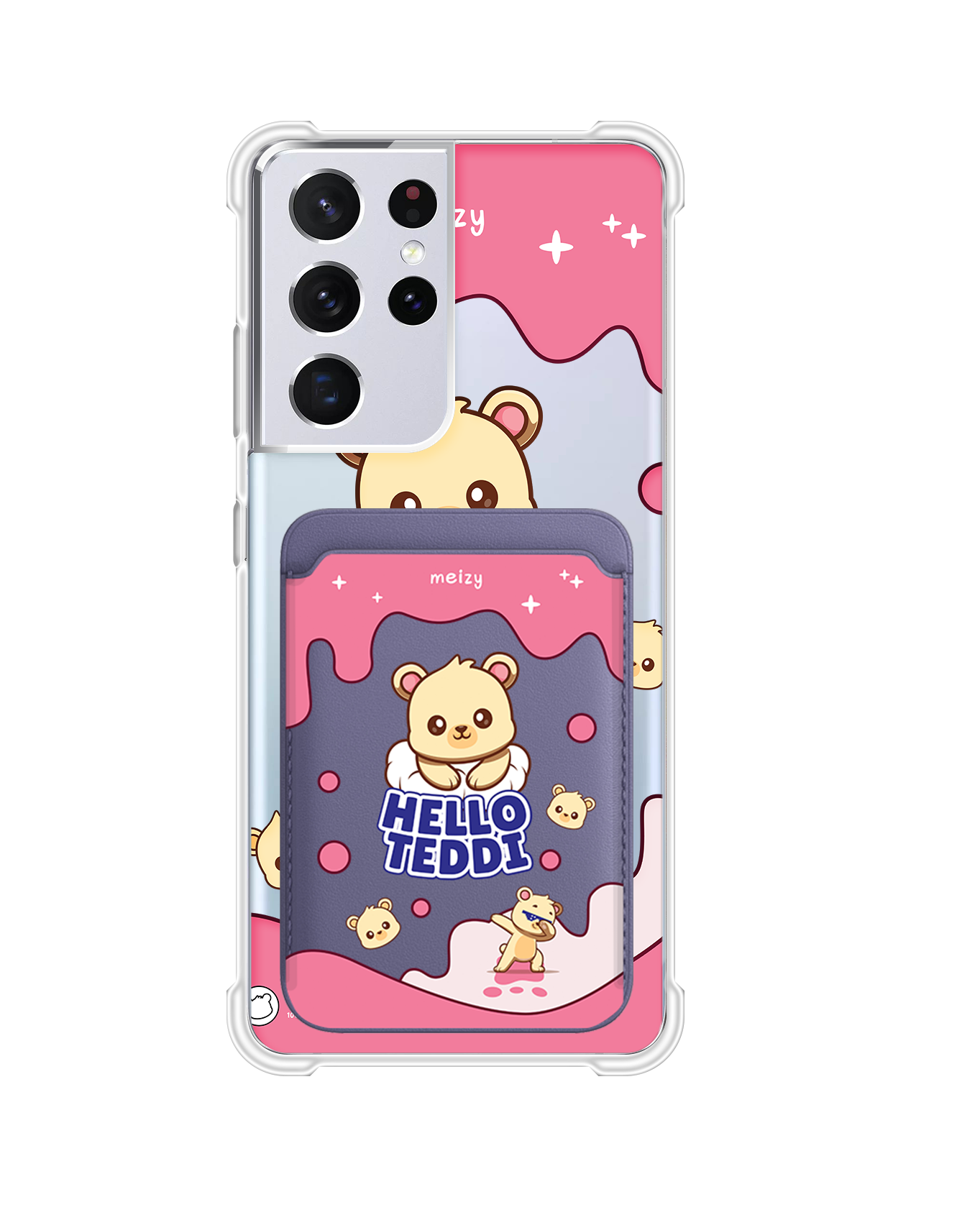 Android Magnetic Wallet Case - Hello Teddy 2.0