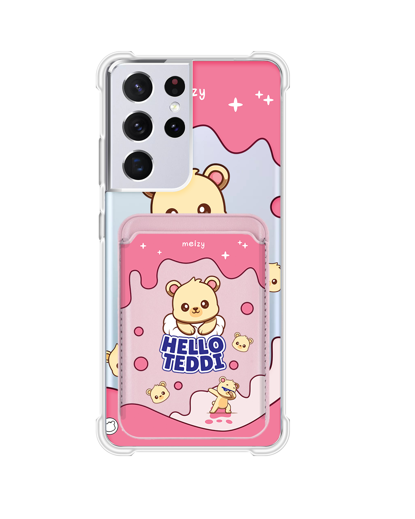 Android Magnetic Wallet Case - Hello Teddy 2.0