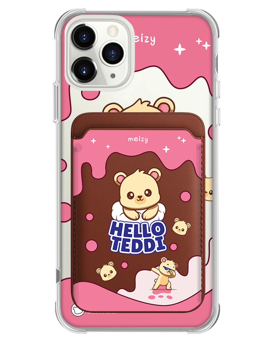 iPhone Magnetic Wallet Case - Hello Teddy 2.0