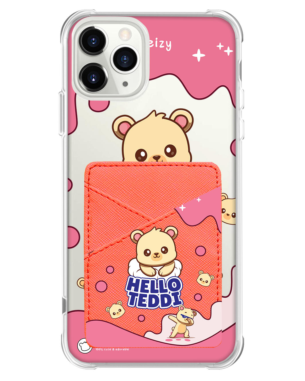 iPhone Phone Wallet Case - Hello Teddy 2.0