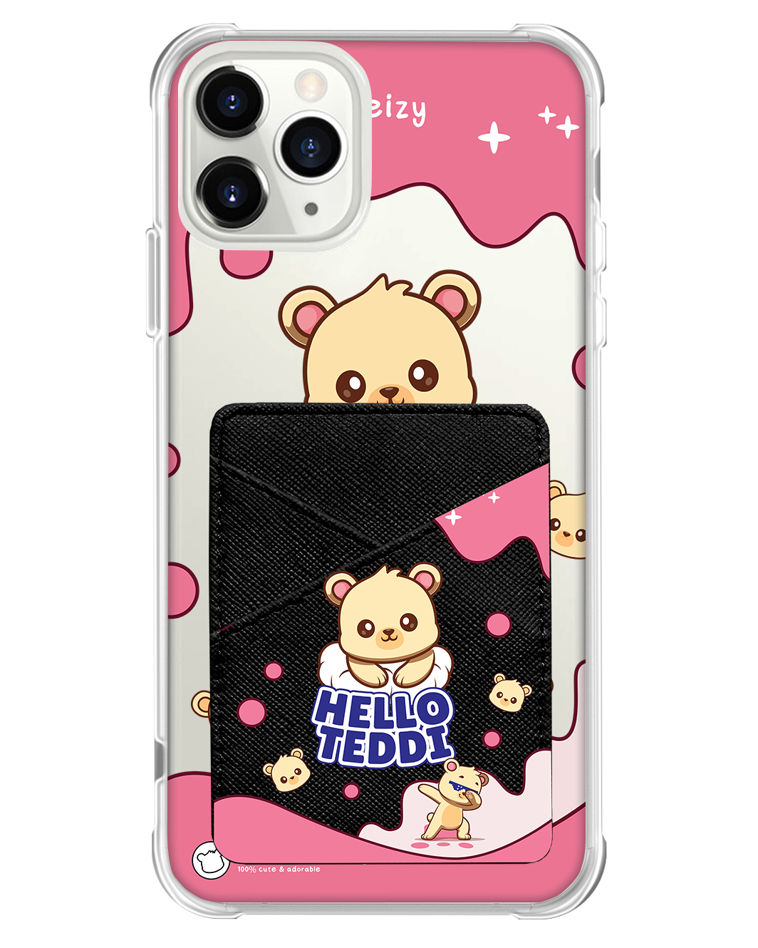 iPhone Phone Wallet Case - Hello Teddy 2.0