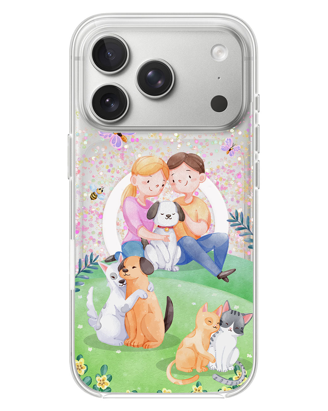 iPhone Glitter Case - Adorable Animals