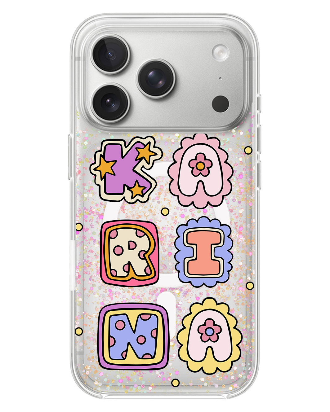 iPhone Glitter Case - Adorable monogram 2.0