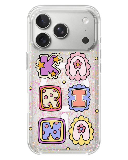 iPhone Glitter Case - Adorable monogram 2.0