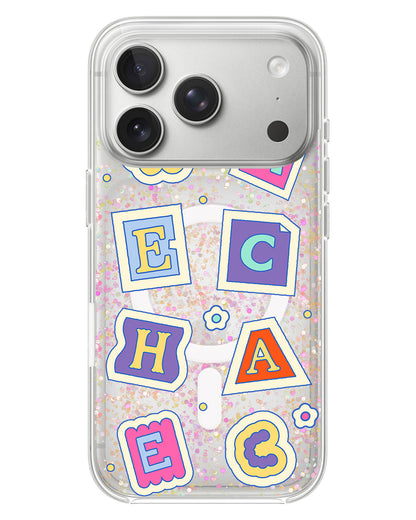 iPhone Glitter Case - Adorable monogram 3.0