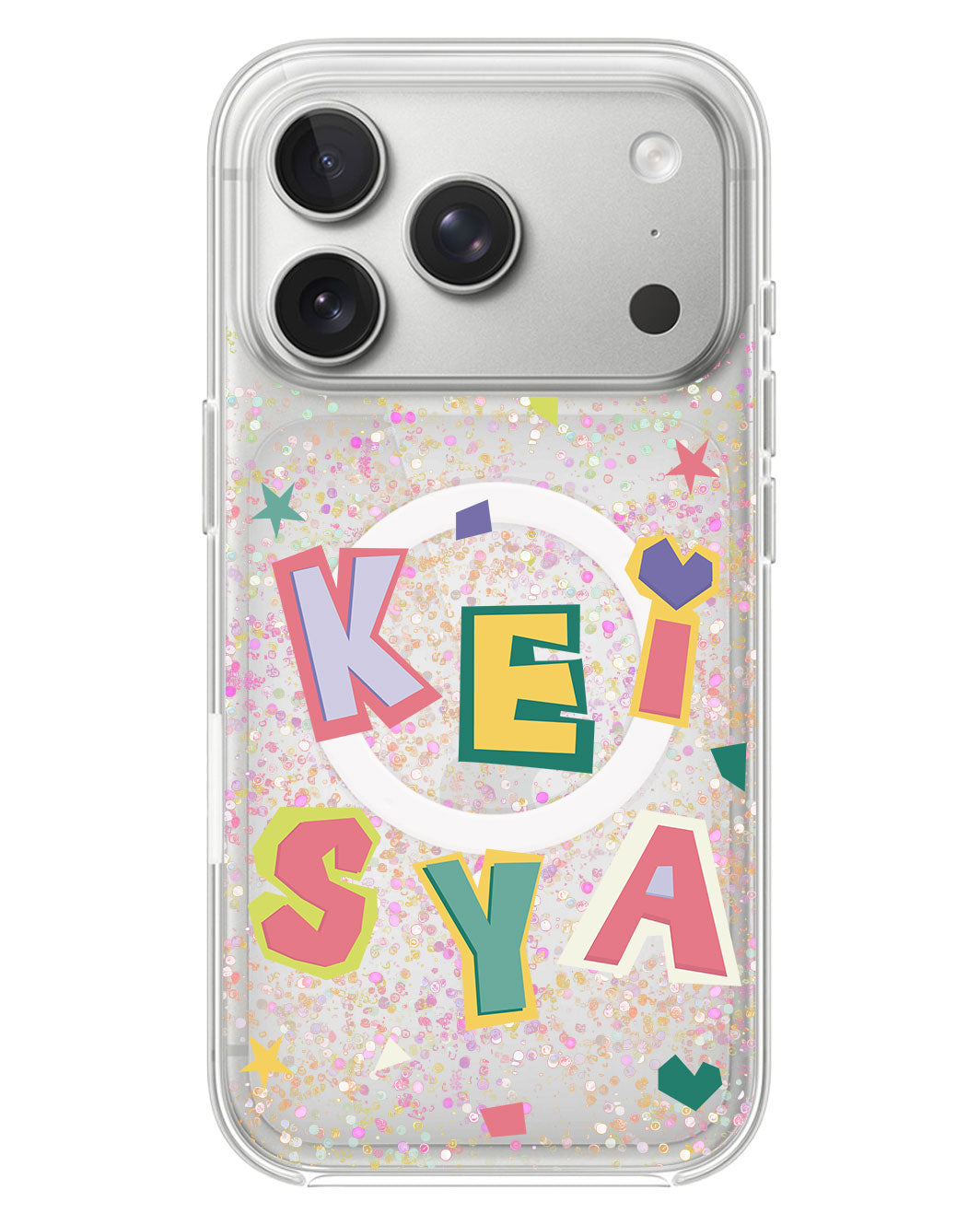 iPhone Glitter Case - Adorable monogram 4.0