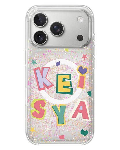 iPhone Glitter Case - Adorable monogram 4.0