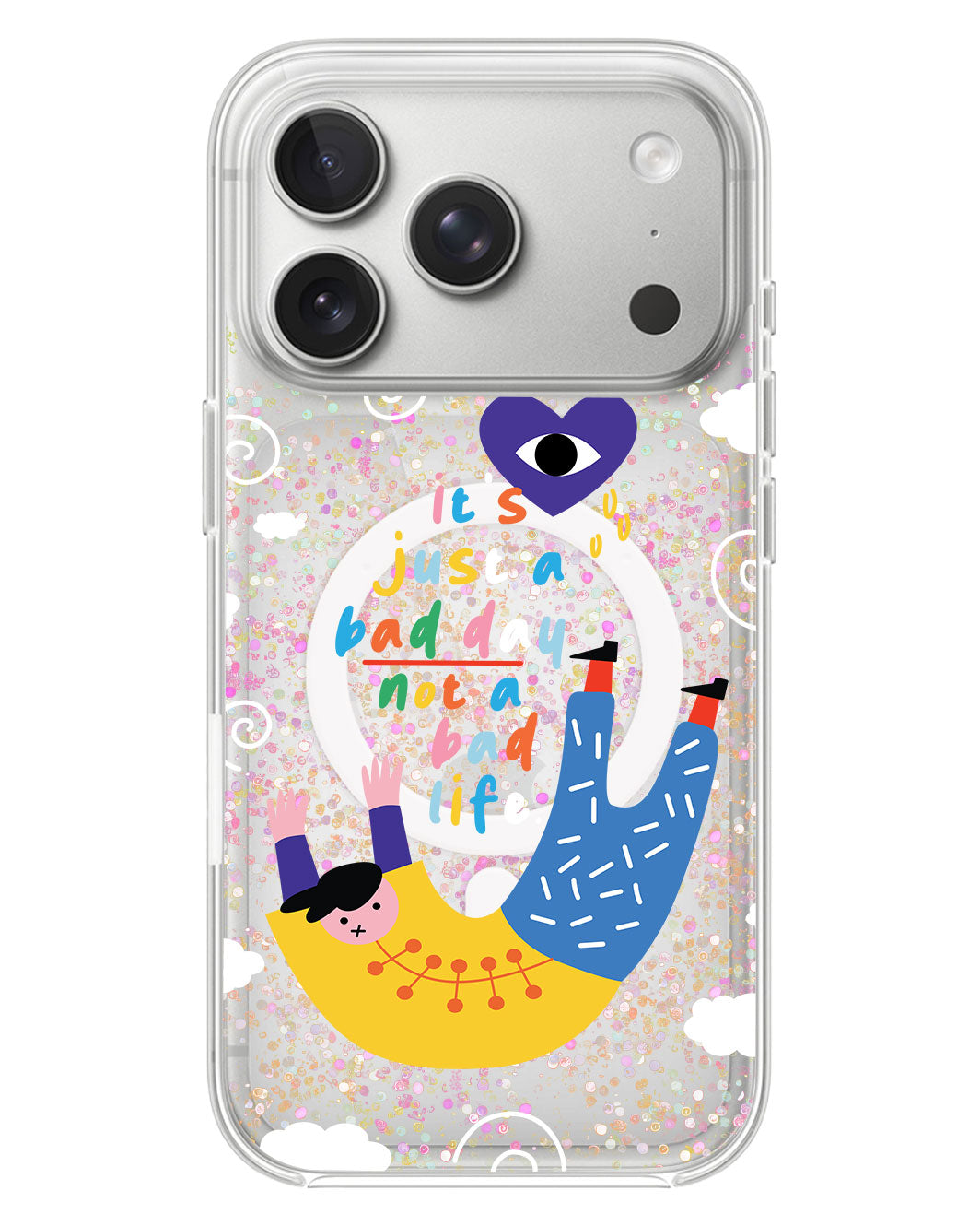 iPhone Glitter Case - Bad Day