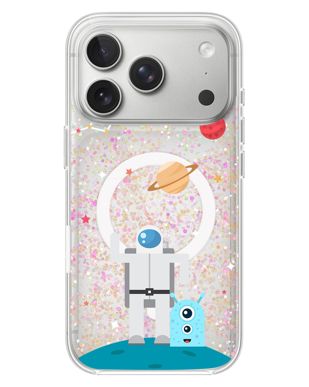 iPhone Glitter Case - Blue Alien